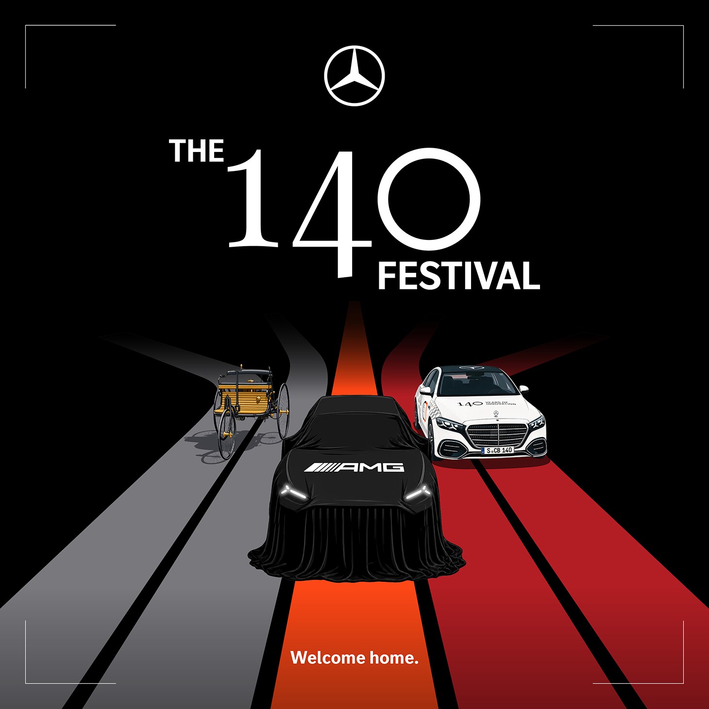 The all-new electric GLaTHE 140 FESTIVAL & the World premiere of all-new Mercedes-AMG GT SUV.C